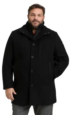 Produktbild von Tom Tailor 1049395_3XL, Männlich, Erwachsener, Regular fit, Kleidungsknopf, Reißverschluss, Polyester, Schwarz