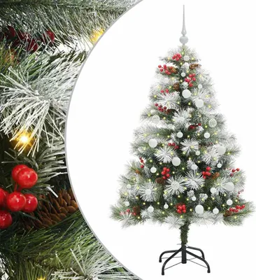 Obrázek produktu pro vidaXL Umělý vánoční stromek zelený a bílý 150 cm