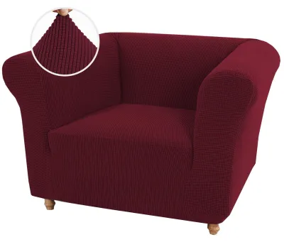 Productafbeelding van Stretch Sofa Cover voor Chesterfield Sofa in Wijnrood