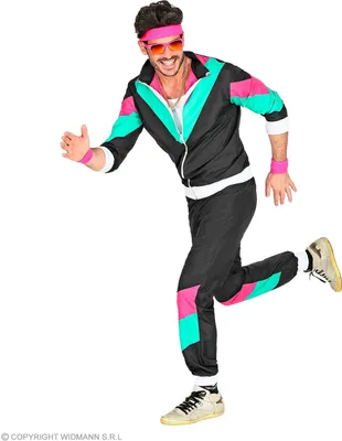 Produktbild von Kostüm Outfit Sportler Trainingsanzug DISCO 80er XXL