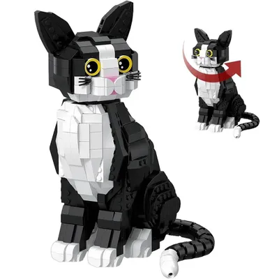 Produktbild von Tuxedo Katze Mini Bausteine Set 801 Teile Kuhkatze Bausatz Spielzeug Geburtstag