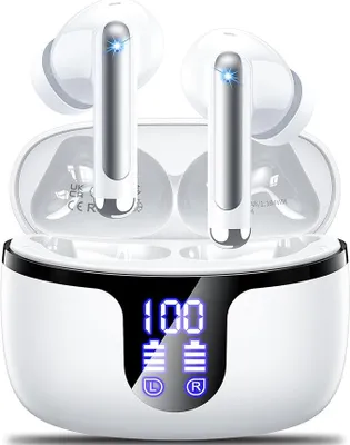 Produktbild von In-Ear-Kopfhörer,Bluetooth 5.4, mit 4 ENC,Geräuschunterdrückung,Mikrofon,kabellos, HiFi, Stereo,42 Stunden,LED-Wiedergabe,Sport-Kopfhörer, IP7-Display