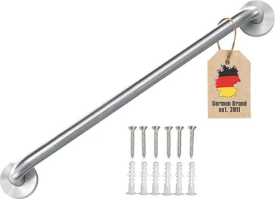 Produktbild von Intirilife Gebürstet Edelstahl Handtuchhalter Länge 30cm 19mm Stangendurchmesser - Handtuchstange Badetuchhalter Bad Sauna Küche