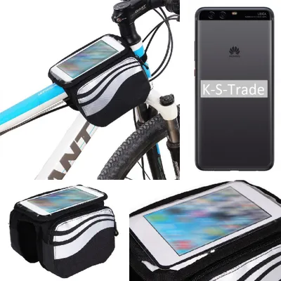 Produktbild von K-S-Trade Rahmentasche Fahrrad-Halterung kompatibel mit Huawei P10 Plus Rahmenhalterung Fahrrad Handyhalterung Fahrradtasche Handy Smartphone