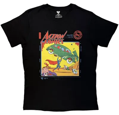 Immagine prodotto di Maglietta Superman - "Action Comics" da uomo/donna unisex RO15478 (M) (Nero)