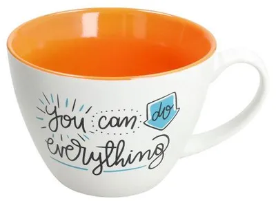 Image de Tasse à petit-déjeuner 450 ml, bloc de couleur, orange