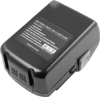 Image de Avizar, batterie Li-Ion 18V 3000mAh 54Wh de rechange pour outil Hitachi CR 18DSL, noir