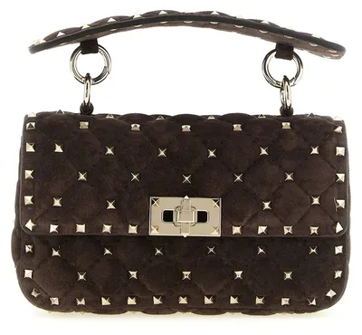 Immagine prodotto di Borsa a tracolla Valentino Garavani in pelle di vitello marrone, modello W2B0123KQQ0TO