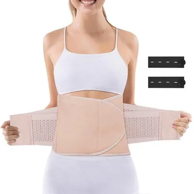 Produktbild von Bauchbandage nach der Geburt – Postpartumbandage – Erholung nach der Schwangerschaft – Verstellbare Kompression – 120 cm – Beige