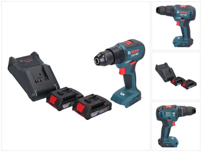 Image de Bosch GSB 18V-55 Professional Perceuse-visseuse à percussion sans fil 18 V 55 Nm Brushless + 2x batterie 2,0 Ah + chargeur