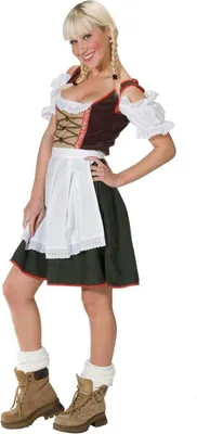 Produktbild von y Tirolerinkostüm Tirolerin Kostüm Kleid Gr. 36, 38, 40, 42, 44, 46, Größe:46