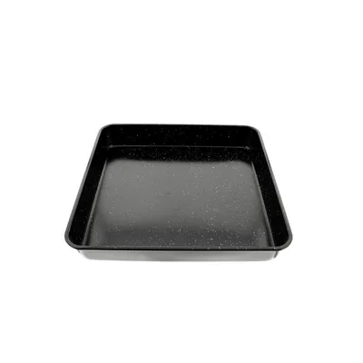 Image de Moule à pâtisserie Plaque de cuisson en granit 40 x 40 x 6 cm Plaque de four noire Tepsi rectangulaire