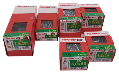 Produktbild von Fischer Power-Fast 4.5 x 70, Schraube, Metall, Holz, Teilgewinde, Flachkopf, Pozidriv