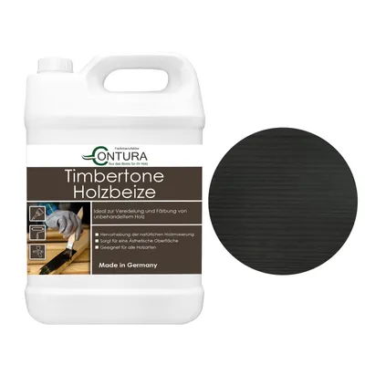 Produktbild von Contura Holzbeize 5Liter Holzfarbe Tischler Positiv Beize Holz Farbe Wasserbeize Parkett - Anthrazit