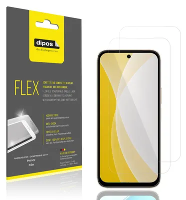 Produktbild von 2x Schutzfolie für Honor X6e Folie, 100% Displayabdeckung, dipos Flex