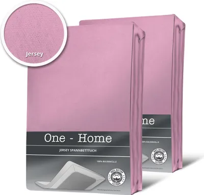 Produktbild von 2er Pack Spannbettlaken Bettlaken rosa 90 x 200 cm - 100 x 200 cm Baumwolle