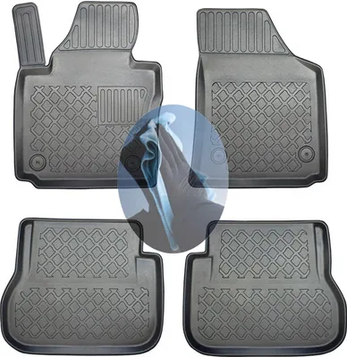 Produktbild von Z519440 TPE-Gummifußmatten kompatibel mit  VW Caddy Life  2K Hochdachkombi  2003- 7Sitze (1. + 2. Sitzreihe)