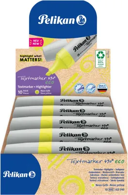 Produktbild von Pelikan Textmarker 490 eco Marker 10 Stück(e) Meißel Gelb