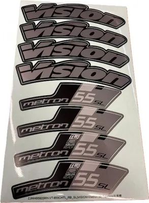 Immagine prodotto di Set di decalcomanie Vision per cerchio Metron 55 SL RB Clincher TLR 55 - personalizzazione...