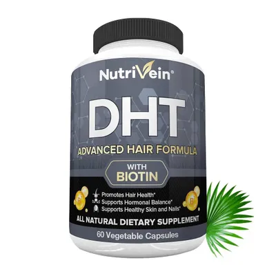 Image de Formule capillaire à la biotine et aux inhibiteurs de DHT : stimule la croissance et favorise la repousse des follicules pileux – 60 capsules