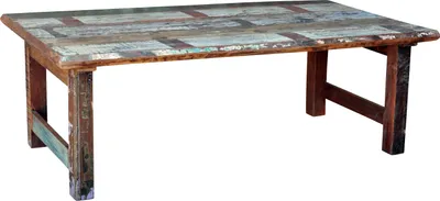 Produktbild von Kaffeetisch aus Recycleholz - Modell 18b, Braun, 45*131*70 cm, Kaffeetische & Bodentische
