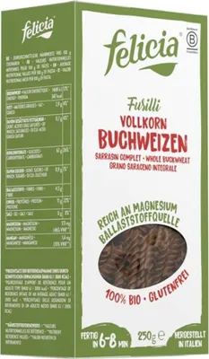Produktbild von Felicia Buchweizen Fusilli 250g