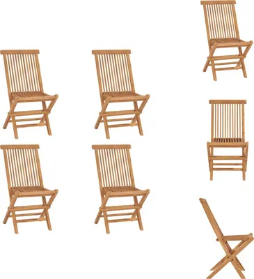 Produktbild von vidaXL Klappbare Gartenstühle 4 Stk. Massivholz Teak - Gartenstühle