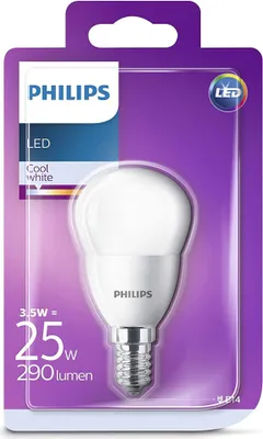 Image de Philips Ampoule LED Goutte 3,5W = 25W E14 mat 290lm 840 blanc neutre 4000K