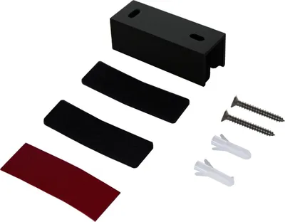 Produktbild von Griffwerk Bodenführung Typ G -Graphitschwarz U-Profil 70mm, Filzstreifenset 8+10mm