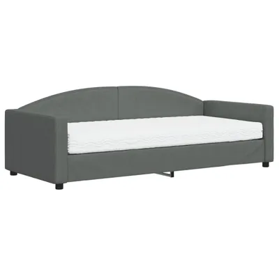 Produktbild von vidaXL Tagesbett mit Matratze Dunkelgrau 90x200 cm Stoff