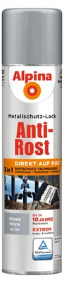 Produktbild von Alpina Sprühmetallschutz-Lack Anti Rost 400 ml grau glänzend