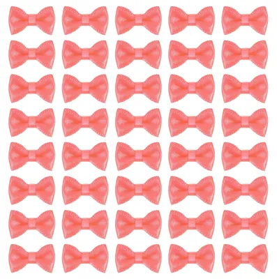 50 Mini-Satinbänder, rot, 1,8 x 1 cm, zum Basteln und Dekorieren