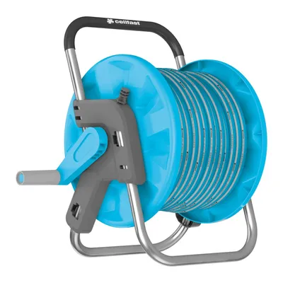 Image de Kit de jardin Cellfast, comprenant : support, tuyau de jardin 1/2" de 20 mètres, arroseur, raccords rapides, et système ALUPLUS