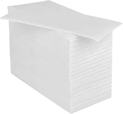 Produktbild von 1000 Papier-Servietten (33×33 cm, Weiß) – 2-lagig, Weich & Reißfest, Einweg-Handtücher für Bars, Imbisse, Eisdielen & den täglichen Gebrauch