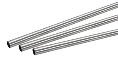 3 runde Edelstahlrohre 7 mm Ø, 0,2 mm Wand, 250 mm Länge