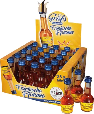 Immagine prodotto di Gräfs Fränkische Pflaume liquore di succo di frutta a base di prugne 20ml confezione da 25 pezzi