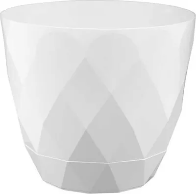 Immagine prodotto di Vaso di plastica bianco 19,3x22 cm con base