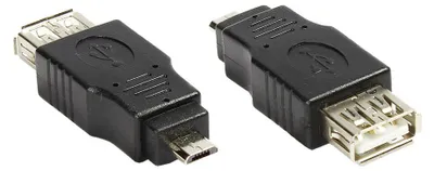 Image de Alcasa GCT-1720 Adaptateur de câble USB 2.0 A Micro-USB 2.0 B Noir