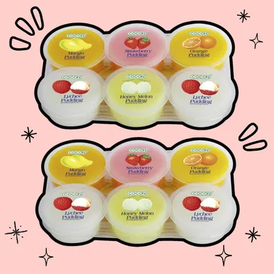 Produktbild von 2x Pudding Nata de Coco – Fruchtiger Kokosnuss-Pudding mit Nata-de-Coco-Stückchen (2x480g) + Heartforcards® Versandschutz