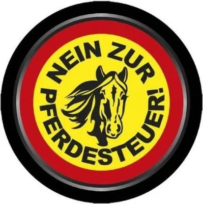 Produktbild von Auto-Aufkleber mit Motivdruck - Nein zur Pferdesteuer - 303496 - Gr. ca. 8cm