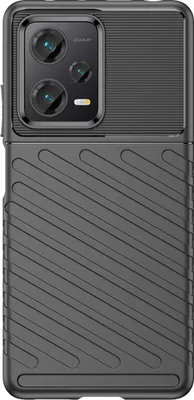 Image de Cazy Coque en Silicone Compatible avec Xiaomi Redmi Note 12 Pro+ 5G - TPU Protection Étui - Noir