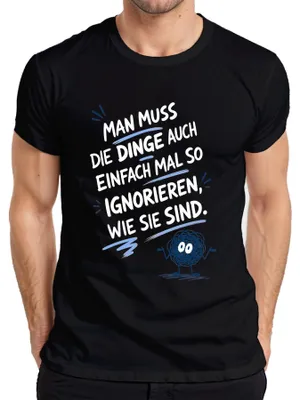 Productafbeelding van "Gewoon en wat er ook is" - Sarcastische heren T-shirt, zwart, XXL