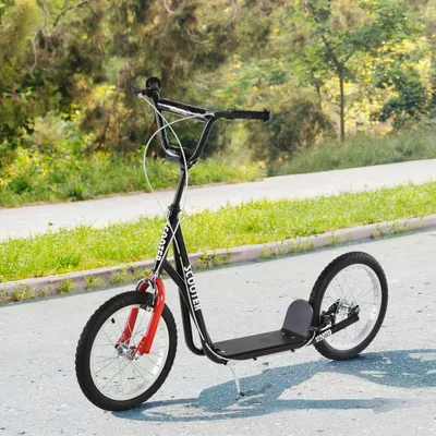 Produktbild von Scooter Roller Für Kinder Ab 5 Jahre Tretroller Mit Luftreifen & Handbremse, Cityroller, Stabil & Sicher, Blau