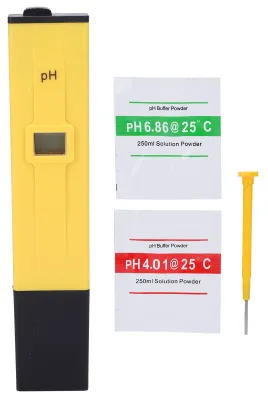 Productafbeelding van Digitale pH-meter - Draagbare pH-testpen met automatische temperatuurcompensatie - Geschikt voor hydrocultuur en waterkwaliteitstests in zwembaden