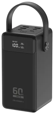 Imagen del producto de GoGEN PB600002B, batería externa de 60.000 mAh, con tecnología Power Delivery de 100 W, color