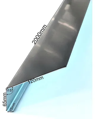 Immagine prodotto di Profilo per gronda - Lamiera di alluminio - 120 x 65 mm - 2 m - RAL 7016 antracite