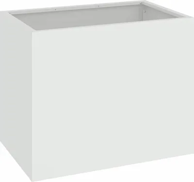 Obrázek produktu pro vidaXL Zahradní květináč, bílý, 50 x 32 x 40 cm, z válcované oceli