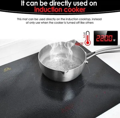 Obrázok produktu pre Veľká indukčná platňa s magnetickou ochrannou podložkou, 52 x 78 cm, priehľadný silikón, multifunkčná, odolná proti poškriabaniu, magnetický kryt