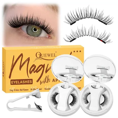 Productafbeelding van Magnetische wimpers zonder lijm, 2 paar met applicator, voor een natuurlijke look