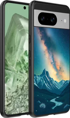 Produktbild von Geeignet für Google Pixel 8 Telefon Fall mit Sternenhimmel Impressum - TPU Backcover Fall mit Raum und Milkyway Design - Smartphonica